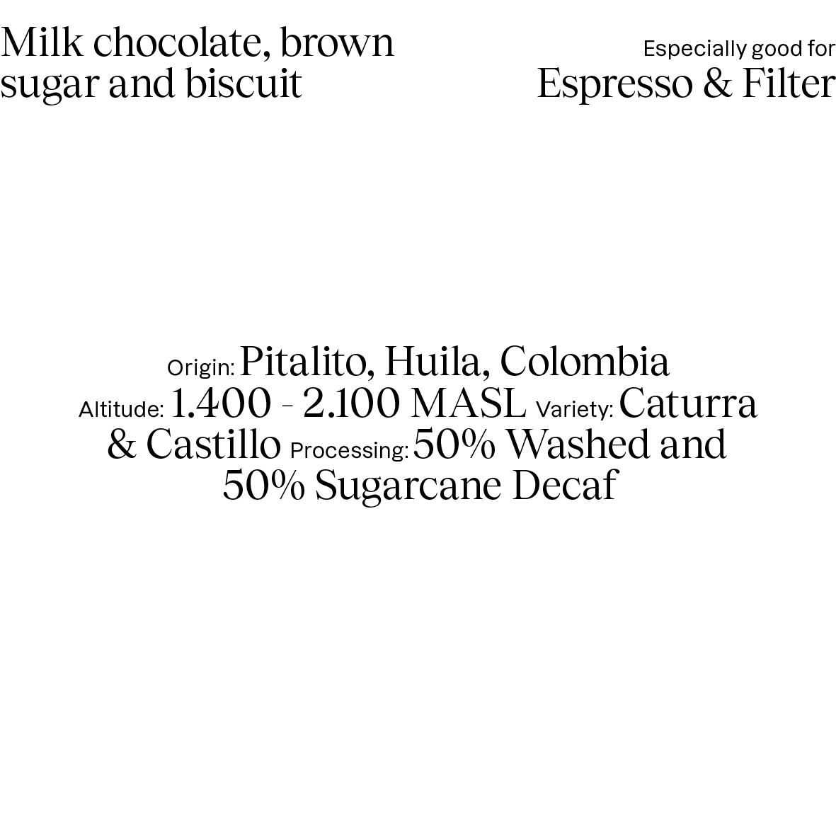 50/50 - Caffeine/Decaf
